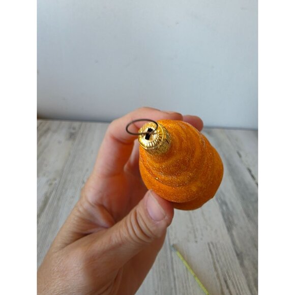 Radko vintage yellow sea swirl seashell shell glitter Beach ornament glass Hawai - Picture 6 of 9